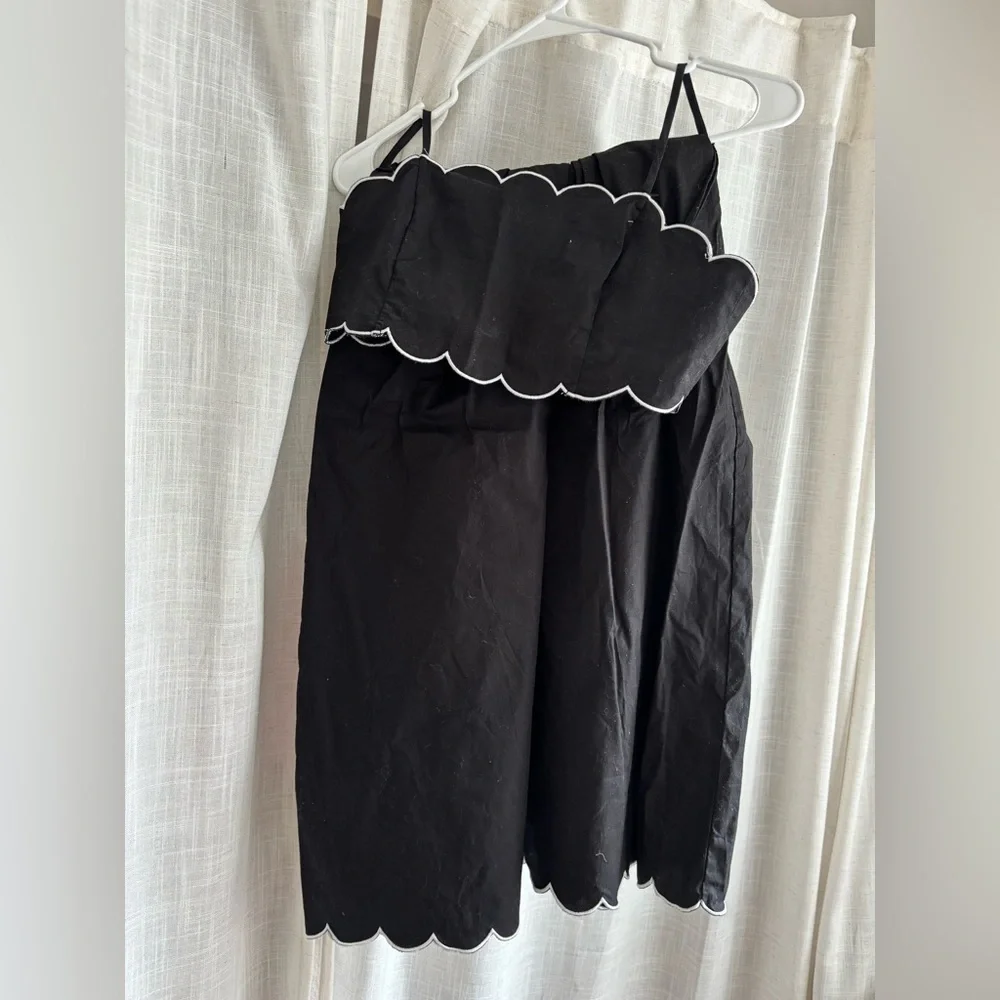 Wayf | Two Piece matching set, midi skirt and crop top with scalloped edging - Picture 1 of 8